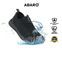 Black School Shoes Waterproof Canvas W3885 Primary | Secondary Unisex ABARO
